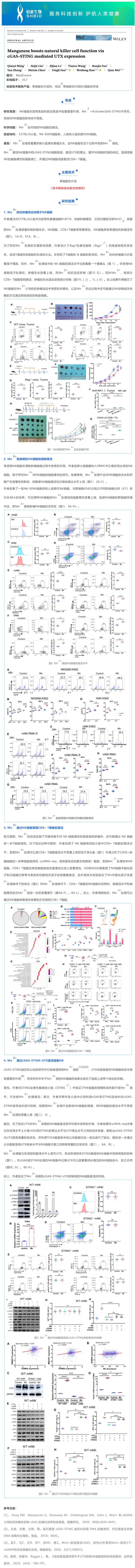 項(xiàng)目文章_單細(xì)胞測序組全面揭示錳離子在腫瘤 NK 細(xì)胞調(diào)控中的作用